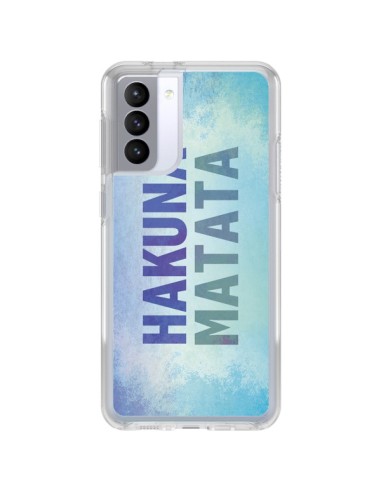 Cover Samsung Galaxy S21 FE Hakuna Matata Re Leone Blu - Mary Nesrala