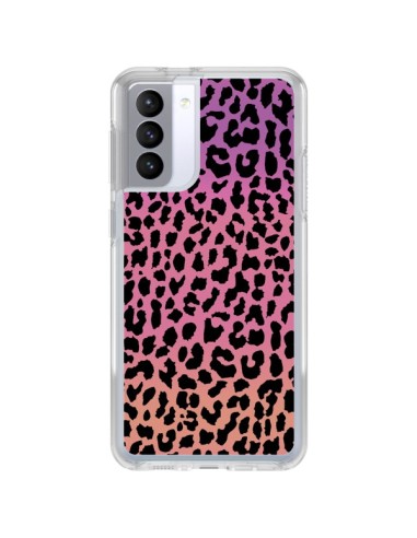 Coque Samsung Galaxy S21 FE Leopard Hot Rose Corail - Mary Nesrala