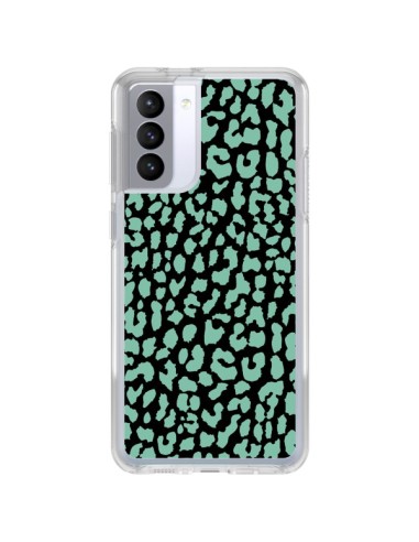 Coque Samsung Galaxy S21 FE Leopard Mint Vert - Mary Nesrala