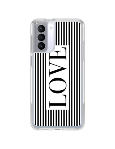 Coque Samsung Galaxy S21 FE Love Noir et Blanc - Mary Nesrala