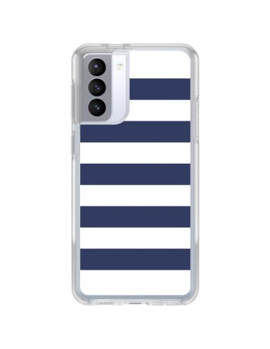 Coque Samsung Galaxy S21 FE Bandes Marinières Bleu Blanc Gaultier - Mary Nesrala