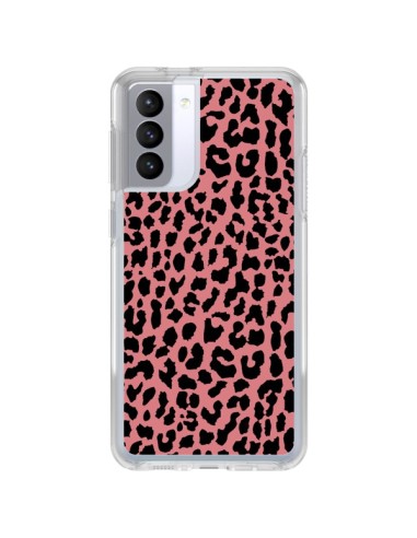Cover Samsung Galaxy S21 FE Leopardo Corallo Neon - Mary Nesrala