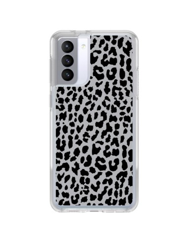 Cover Samsung Galaxy S21 FE Leopardo Grigio Neon - Mary Nesrala