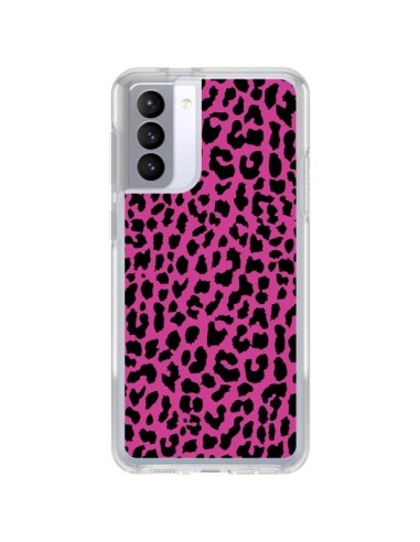 Coque Samsung Galaxy S21 FE Leopard Rose Pink Neon - Mary Nesrala