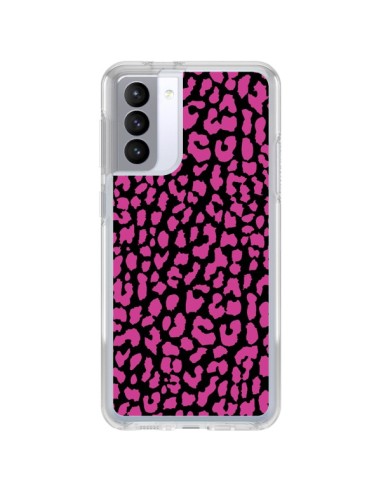 Coque Samsung Galaxy S21 FE Leopard Rose Pink - Mary Nesrala