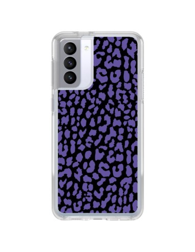 Samsung Galaxy S21 FE Case Leopard Purple - Mary Nesrala