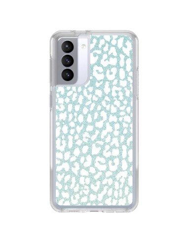 Coque Samsung Galaxy S21 FE Leopard Winter Mint - Mary Nesrala