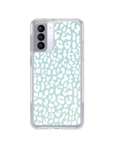 Samsung Galaxy S21 FE Case Leopard Winter Mint - Mary Nesrala