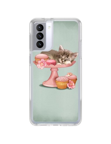 Coque Samsung Galaxy S21 FE Chaton Chat Kitten Cookies Cupcake - Maryline Cazenave