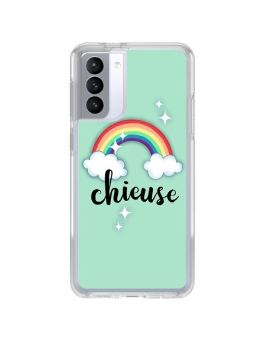 Coque Samsung Galaxy S21 FE Chieuse Arc en Ciel - Maryline Cazenave