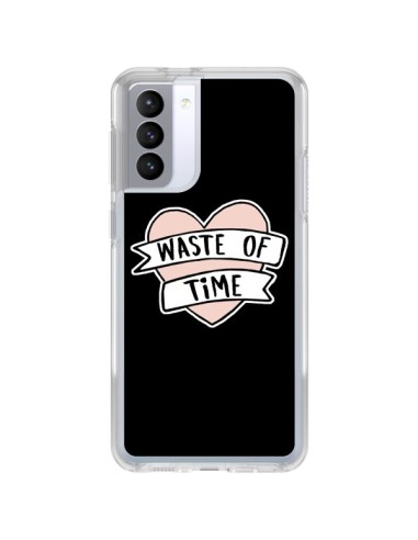 Coque Samsung Galaxy S21 FE Waste of Time Coeur - Maryline Cazenave