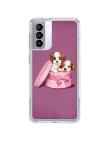 Coque Samsung Galaxy S21 FE Chien Dog Boite Noeud - Maryline Cazenave