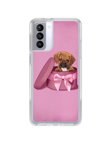 Coque Samsung Galaxy S21 FE Chien Dog Boite Noeud Triste - Maryline Cazenave