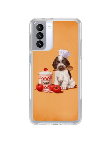 Coque Samsung Galaxy S21 FE Chien Dog Pates Pasta Cuisinier - Maryline Cazenave