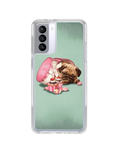 Coque Samsung Galaxy S21 FE Chien Dog Cupcakes Gateau Bonbon Boite - Maryline Cazenave