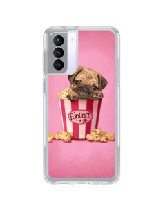 Coque Samsung Galaxy S21 FE Chien Dog Popcorn Film - Maryline Cazenave
