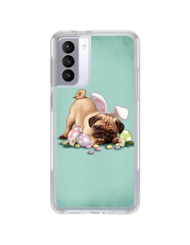 Coque Samsung Galaxy S21 FE Chien Dog Rabbit Lapin Pâques Easter - Maryline Cazenave