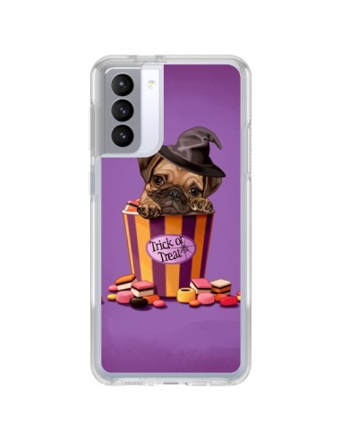 Coque Samsung Galaxy S21 FE Chien Dog Halloween Sorciere Bonbon - Maryline Cazenave