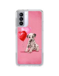 Coque Samsung Galaxy S21 FE Chien Dog Dalmatien Ballon Coeur - Maryline Cazenave