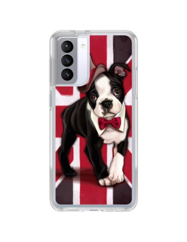 Coque Samsung Galaxy S21 FE Chien Dog Anglais UK British Gentleman - Maryline Cazenave