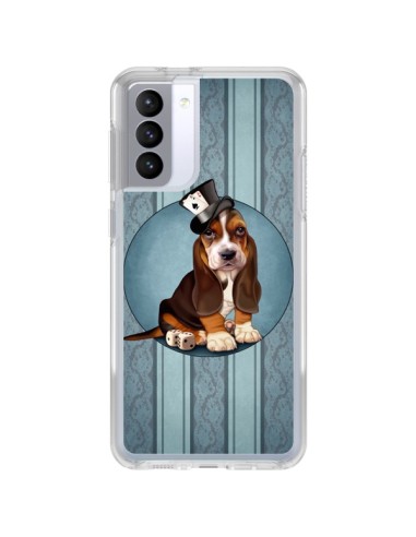 Coque Samsung Galaxy S21 FE Chien Dog Jeu Poket Cartes - Maryline Cazenave
