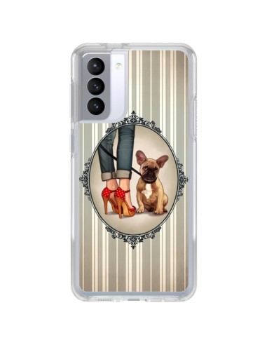 Samsung Galaxy S21 FE Case Lady Jambes Dog - Maryline Cazenave