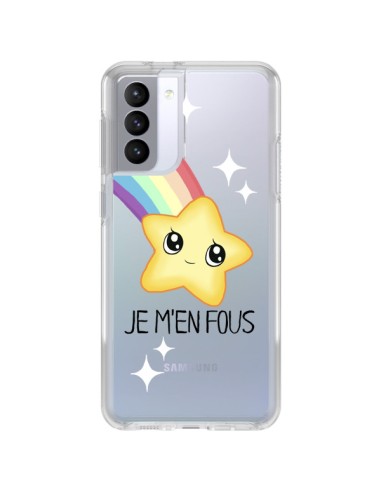 Coque Samsung Galaxy S21 FE Etoile Je M'en Fous Transparente - Maryline Cazenave