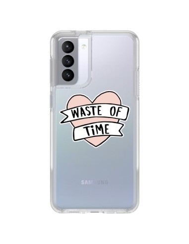 Cover Samsung Galaxy S21 FE Waste Of Time Trasparente - Maryline Cazenave
