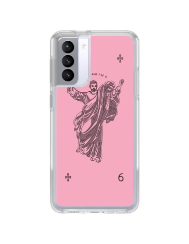 Samsung Galaxy S21 FE Case God Pink Drake Chanteur Jeu Cartes - Mikadololo