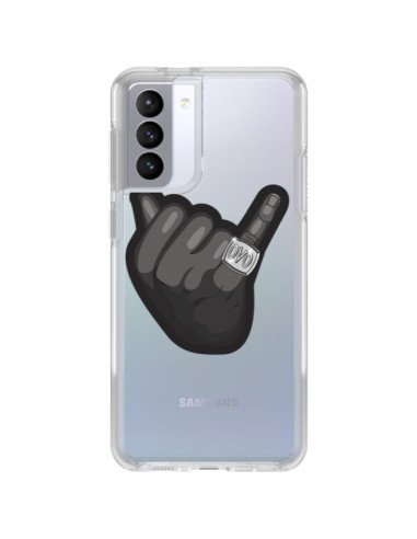 Coque Samsung Galaxy S21 FE OVO Ring bague Transparente - Mikadololo