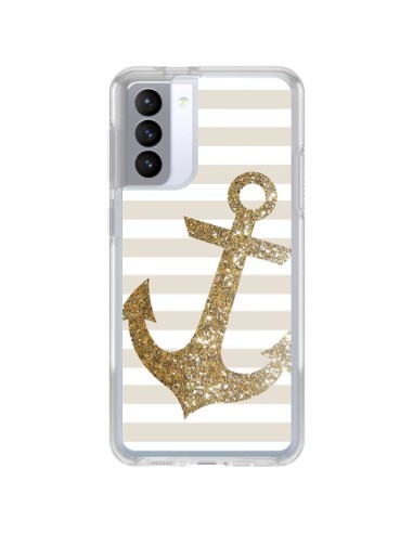 Coque Samsung Galaxy S21 FE Ancre Or Navire - Monica Martinez