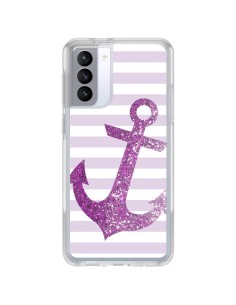 Coque Samsung Galaxy S21 FE Ancre Rose Navire - Monica Martinez