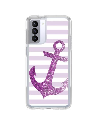 Cover Samsung Galaxy S21 FE Ancora Marina Rosa - Monica Martinez