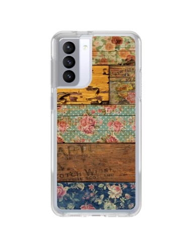 Cover Samsung Galaxy S21 FE Barocco Style Legno - Maximilian San