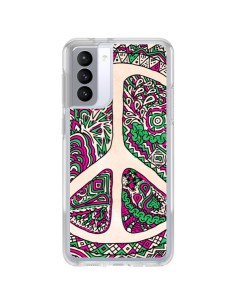 Samsung Galaxy S21 FE Case Peace and Love Aztec Vaniglia - Maximilian San