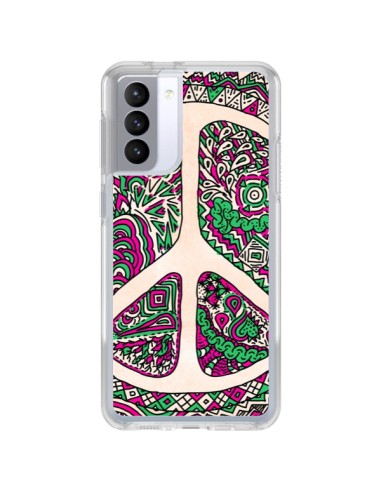 Samsung Galaxy S21 FE Case Peace and Love Aztec Vaniglia - Maximilian San