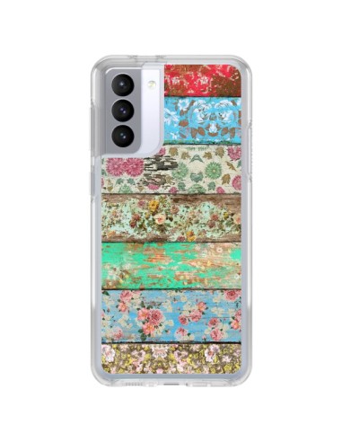 Coque Samsung Galaxy S21 FE Rococo Style Bois Fleur - Maximilian San