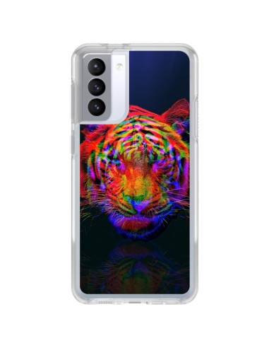 Samsung Galaxy S21 FE Case Tiger Beautiful Aberration - Maximilian San