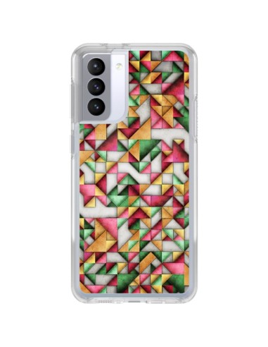 Coque Samsung Galaxy S21 FE Azteque Triangle Geometric World - Maximilian San