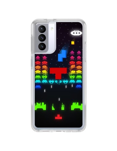 Coque Samsung Galaxy S21 FE Invatris Space Invaders Tetris Jeu - Maximilian San