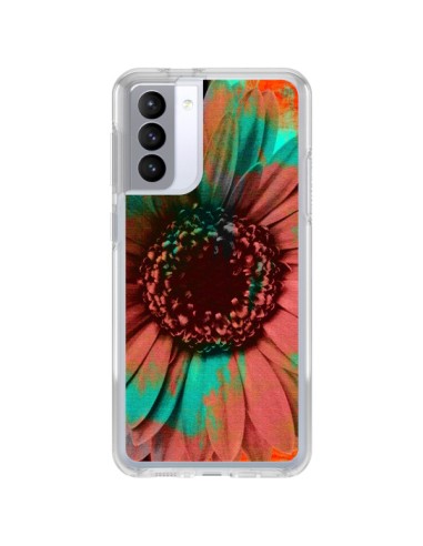 Coque Samsung Galaxy S21 FE Tournesol Lysergic Flower - Maximilian San