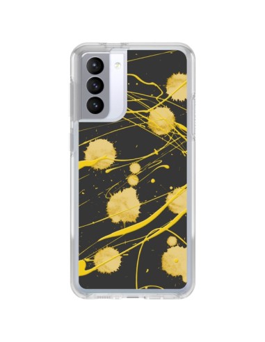 Coque Samsung Galaxy S21 FE Gold Splash Peinture Art - Maximilian San