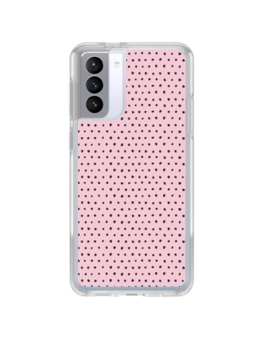 Coque Samsung Galaxy S21 FE Artsy Dots Pink - Ninola Design