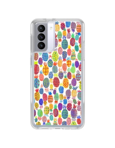 Coque Samsung Galaxy S21 FE Cute Pineapples - Ninola Design