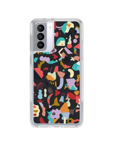 Samsung Galaxy S21 FE Case Dreamy Animal Shapes Black - Ninola Design