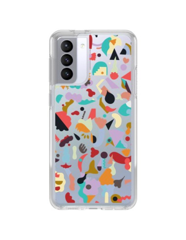 Coque Samsung Galaxy S21 FE Dreamy Animal Shapes White - Ninola Design