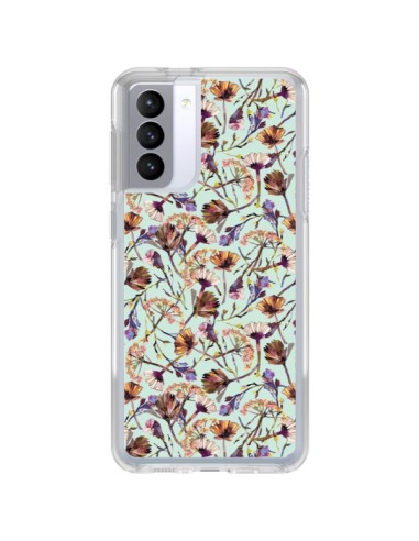 Coque Samsung Galaxy S21 FE Dry Blue Flowers - Ninola Design