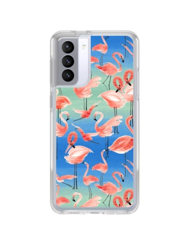Coque Samsung Galaxy S21 FE Flamingo Pink - Ninola Design