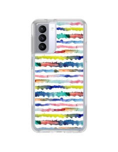 Coque Samsung Galaxy S21 FE Gingham Vichy Yellow - Ninola Design