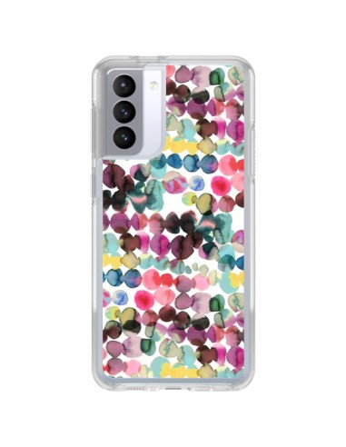 Coque Samsung Galaxy S21 FE Gradient Tropical Color Lines - Ninola Design